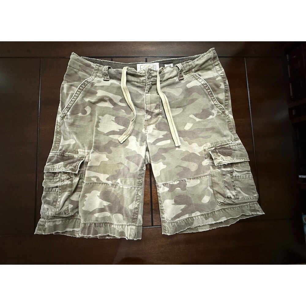 Vintage NOBO Paratrooper Fitch Camo Cargo Shorts 40 Y2K Baggy Skate Thrash Long